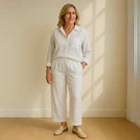Floriana | Women’s Linen Wide Leg Outfit Set