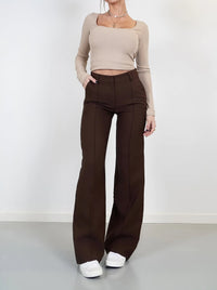 Eloise | Women’s High-Rise Pintuck Flowy Trousers