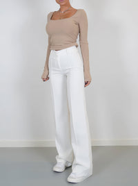 Eloise | Women’s High-Rise Pintuck Flowy Trousers
