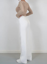 Eloise | Women’s High-Rise Pintuck Flowy Trousers