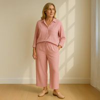 Floriana | Women’s Linen Wide Leg Outfit Set