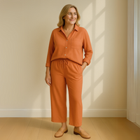 Floriana | Women’s Linen Wide Leg Outfit Set