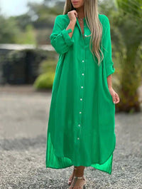Camilla | Women’s Long Sleeve Shirt Maxi Dress