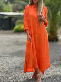 Camilla | Women’s Long Sleeve Shirt Maxi Dress