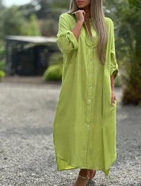 Camilla | Women’s Long Sleeve Shirt Maxi Dress
