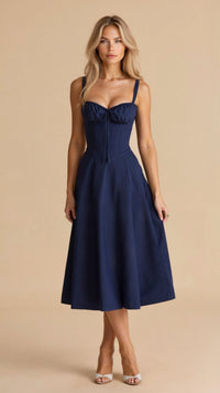 Women's Wedding Guest Floral Slip Midi Dress