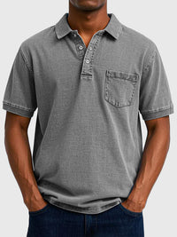 Kenneth | Men's Cotton-Denim Short Sleeve Polo