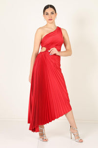 Inka | Women’s One-Shoulder Pleated Maxi Dress