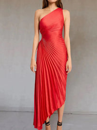 Inka | Women’s One-Shoulder Pleated Maxi Dress