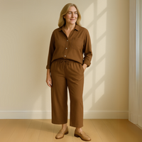 Floriana | Women’s Linen Wide Leg Outfit Set