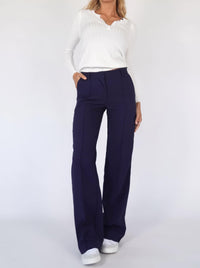 Eloise | Women’s High-Rise Pintuck Flowy Trousers
