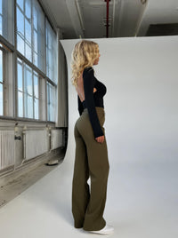 Eloise | Women’s High-Rise Pintuck Flowy Trousers