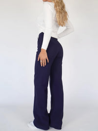 Eloise | Women’s High-Rise Pintuck Flowy Trousers