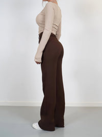 Eloise | Women’s High-Rise Pintuck Flowy Trousers