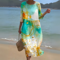 Kallie | Women’s Long Sleeve Caftan Maxi Dress
