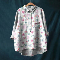 Amalina | Women’s Long Sleeve Floral Print Button Down Blouse