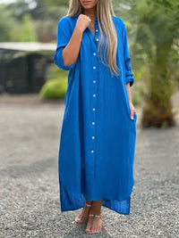 Camilla | Women’s Long Sleeve Shirt Maxi Dress