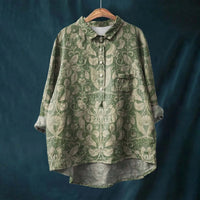 Amalina | Women’s Long Sleeve Floral Print Button Down Blouse