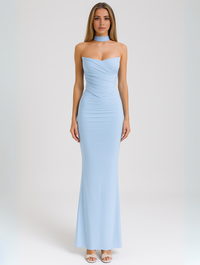 Anya | Women’s Strapless Choker Maxi Dress