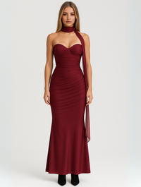 Anya | Women’s Strapless Choker Maxi Dress