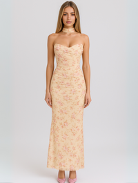 Anya | Women’s Strapless Choker Maxi Dress