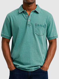 Kenneth | Men's Cotton-Denim Short Sleeve Polo