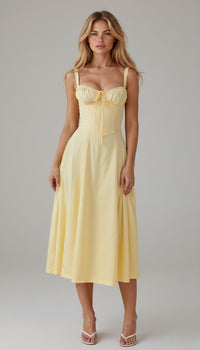 Women's Wedding Guest Floral Slip Midi Dress