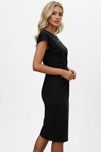 Women's Wedding Guest Knit Bodycon Midi Dress