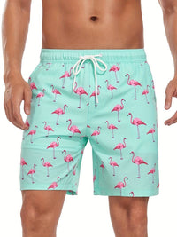 Henry | Flamingo Print Swim Trunks
