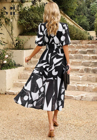 Eloise | Floral Puff Sleeve Midi Dress