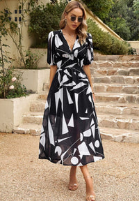 Eloise | Floral Puff Sleeve Midi Dress