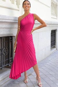 Inka | Women’s One-Shoulder Pleated Maxi Dress