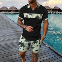 Pascal | Men’s Short Sleeve Palm Print Set