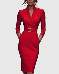 Women's Cocktail Bodycon Midi Dress