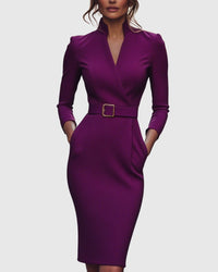 Women's Cocktail Bodycon Midi Dress
