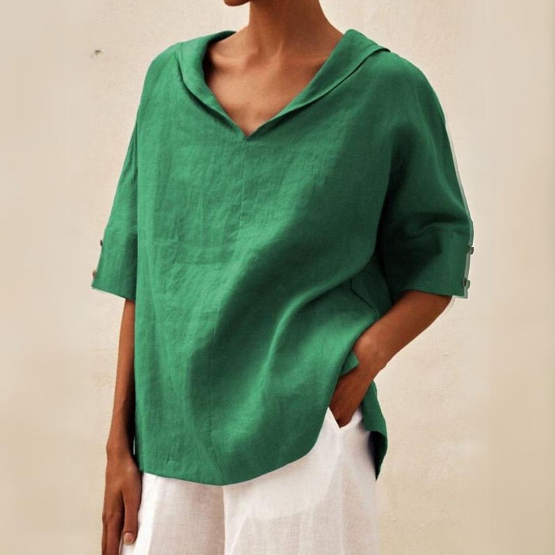 Soraya | Women’s Short Sleeve V Neck Blouse