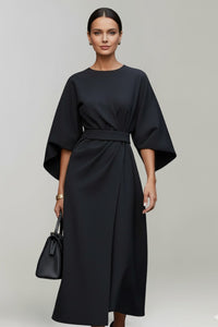 Women's Wedding Guest Satin Floral Midi Dress